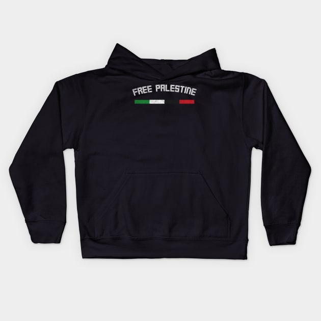 Free Palestine // Retro Style Design Kids Hoodie by DankFutura